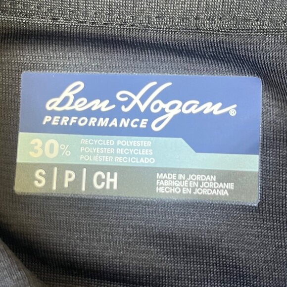 Ben Hogan Golf Polo Shirt Mens Small Black Blue New Moisture Wicking UPF15 - Picture 5 of 9